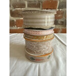 Spring Ribbon Carrot Easter Bunny Rabbit Flower Floral Wired Lot